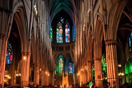 Protesters supporting Palestine disrupt Easter Vigil at St. Patrick's Cathedral in New York City
