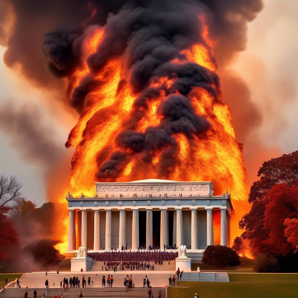 Terrifying Fire Near Lincoln Memorial in Washington DC Leaves One Person Seriously Injured