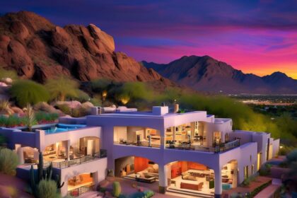 $15.6 Million Pueblo Revival Home Nestled Below Camelback Mountain in Phoenix