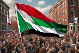 Anti-Israel protesters at Harvard raise Palestinian flag in place designated for American flag as protests intensify nationwide