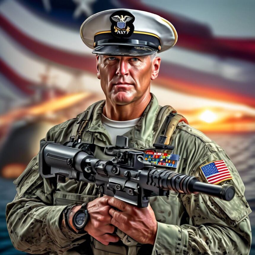 Commander of US Navy warship ridiculed for improperly holding rifle with backward scope placement