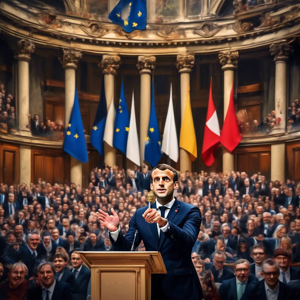 Macron Paints Bleak Picture of Europe in Sorbonne Speech.