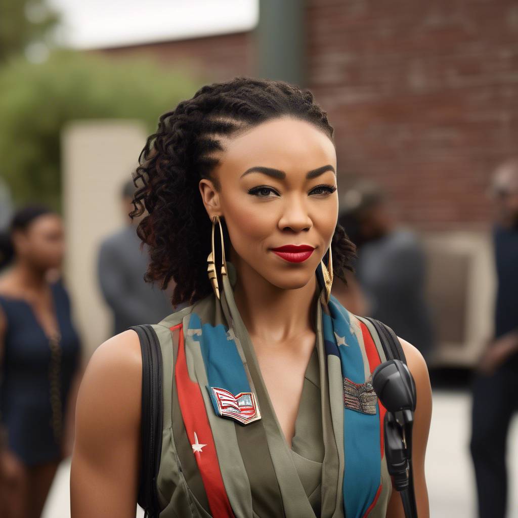 Sonequa Martin-Green reveals that Travis Kelce has invested in a new indie film to show support for veterans