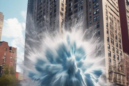 Video captures massive water bursts from high-rise in NYC