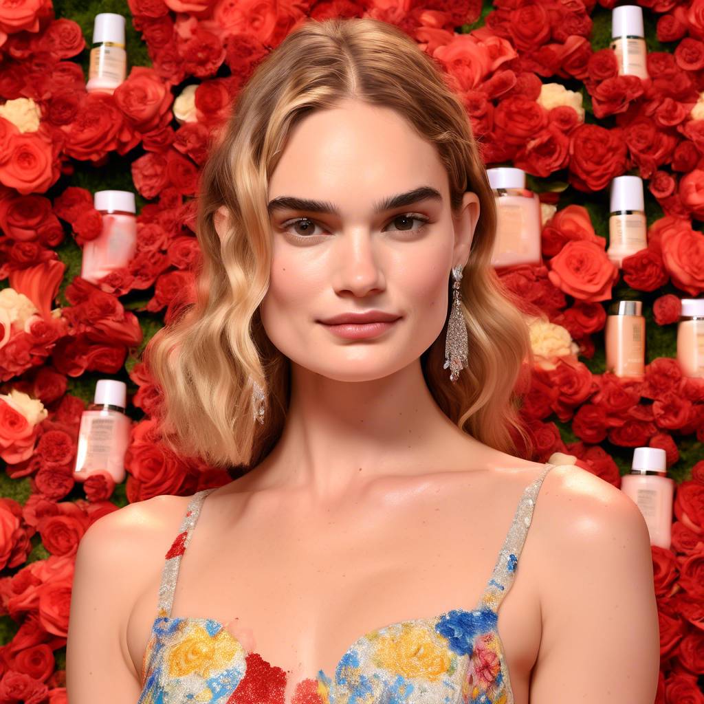 Achieve a Red Carpet Glow like Lily James with Supergoop Sunscreen at the Met Gala