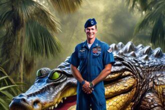 'Airman Ally Gator' Rescued Twice After Showing Up at Florida Air Base at 12 Feet Tall