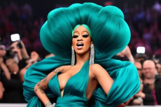 Cardi B Considered Wearing a Teal Version of Her Billowing Black Met Gown, but Decided Against it Due to Poor Photography Results