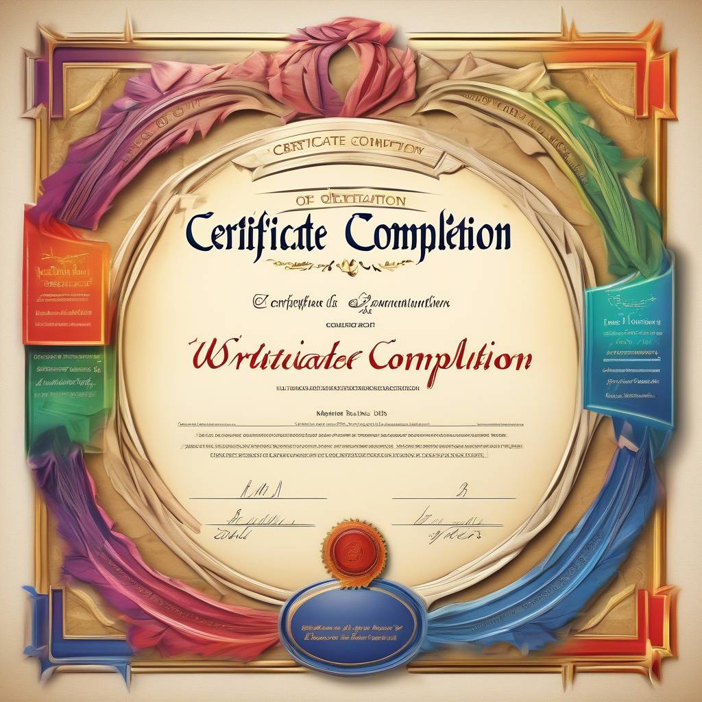 Certificate of Completion Wording