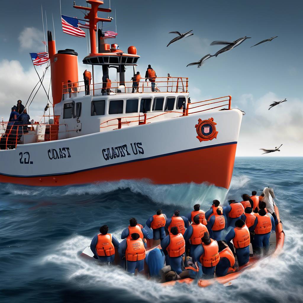 Coast Guard cutter stops 52 migrants on makeshift boat heading for US shores