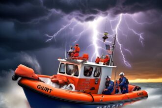 Coast Guard rescues family after boat captain is struck by lightning off the Florida coast