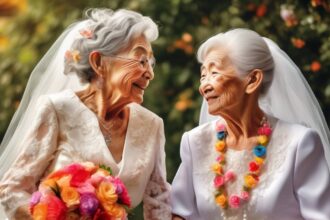 Elderly Bride Reunites with First Love, Dresses in Wedding Gown at 88