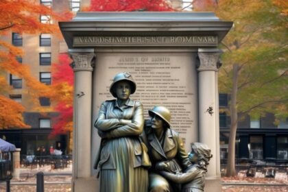 Granddaughter of sculptor condemns vandals who defaced NYC WWI monument as 'idiots' for not understanding history.
