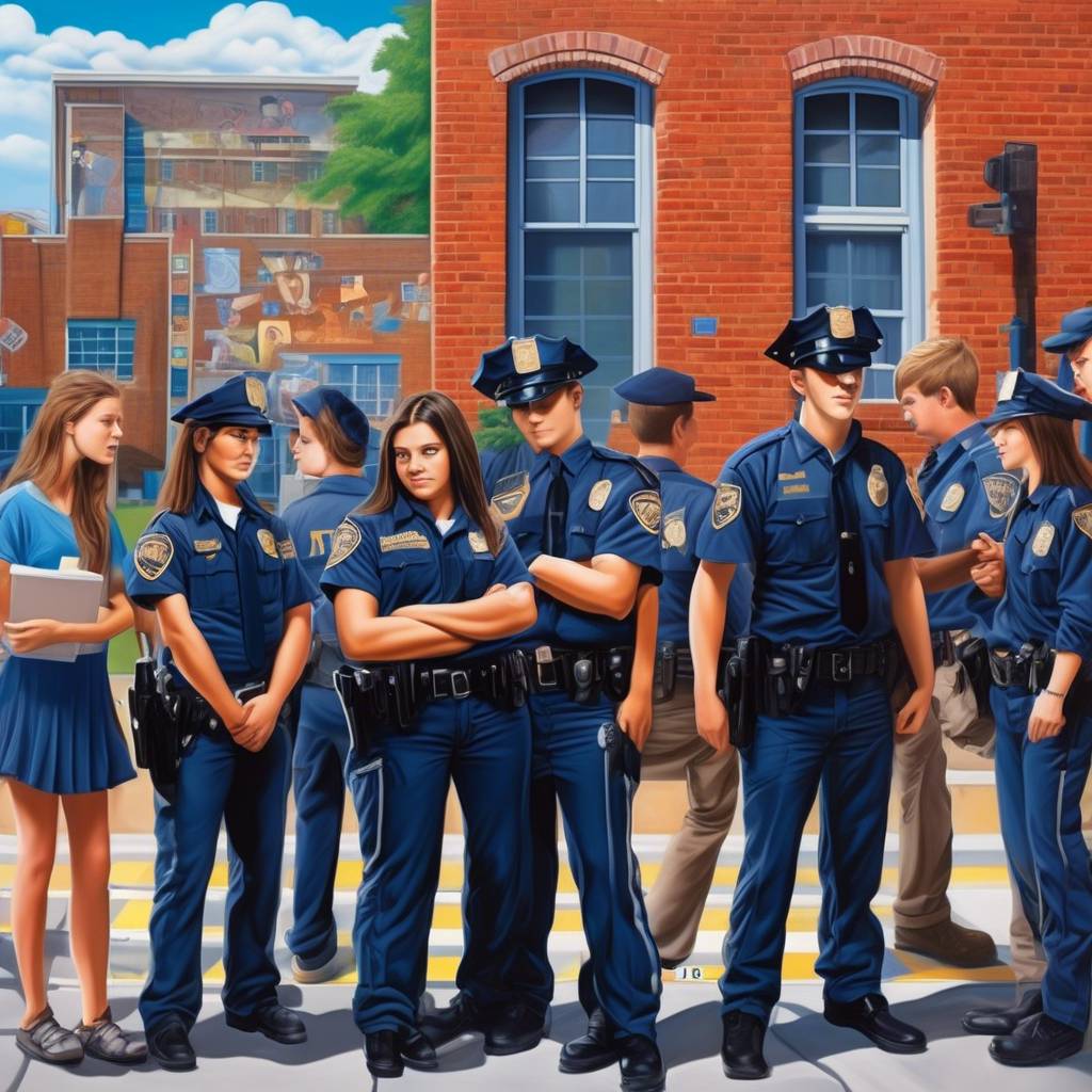 High School Students in Town Create Mural Emphasizing Police Presence in Art