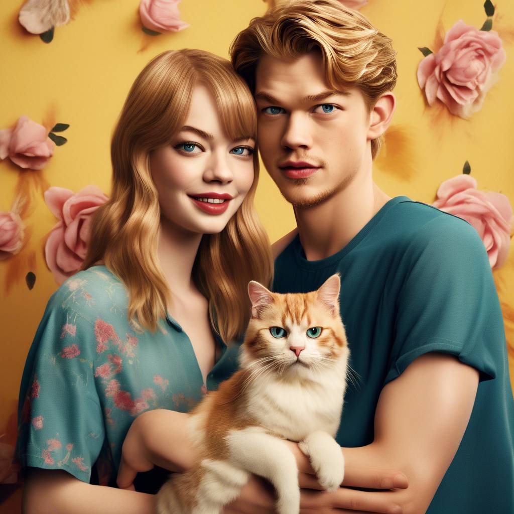 Joe Alwyn Collaborates with Taylor Swift's Best Friend Emma Stone to Promote Film 'Kinds of Kindness' Featuring Adorable Cat Photos