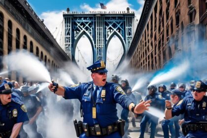 NYPD's Top Cop Accidentally Pepper Sprays Himself While Dispersing Anti-Israel Protest on Manhattan Bridge