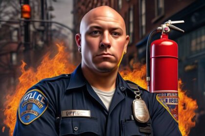 Police: Member of Crew who Unloaded Fire Extinguisher on NYPD Officer Identified as Tattooed Hooligan