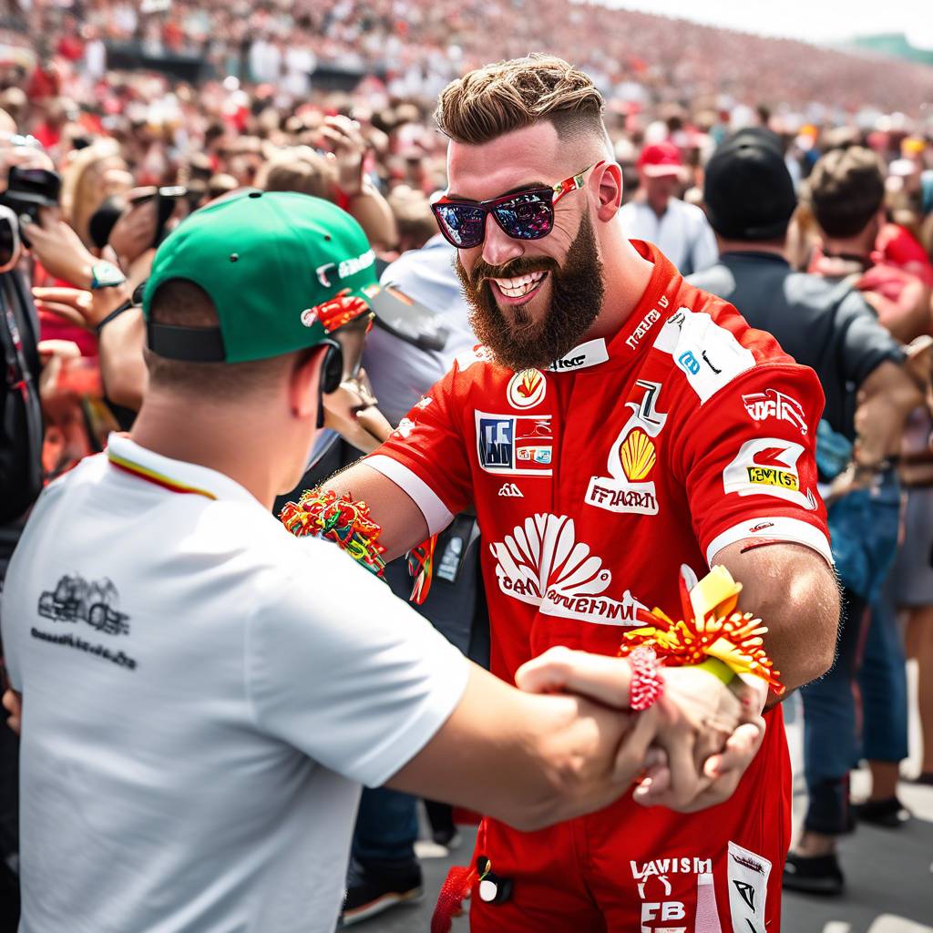 Travis Kelce Receives Friendship Bracelet from Fan at F1 Grand Prix: 'I Wish I Had One to Give You in Return'