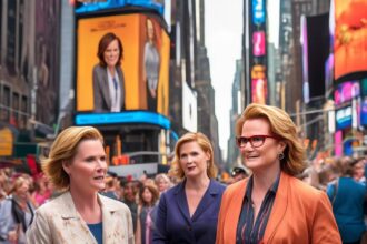 Rosie O’Donnell and Cynthia Nixon Spotted Shooting Scenes for ‘And Just Like That’ in Times Square
